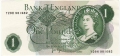 Bank Of England 1 Pound Notes Portrait 1 Pound, X59B